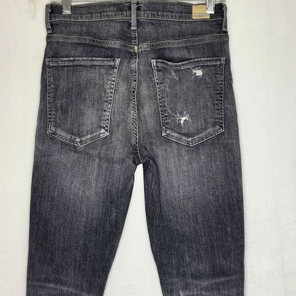 Citizens of Humanity Distressed Carlie Crop High Rise Skinny Jeans Size 29 - Picture 6 of 14